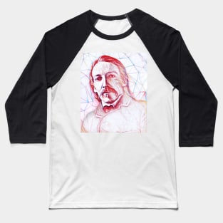Robert Louis Stevenson Portrait | Robert Louis Stevenson Artwork Line Art Baseball T-Shirt